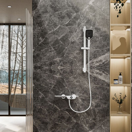 Modern Wall Mounted Faucet 2-Handle and 2-Hole Bath Faucet Trim Clearhalo 'Bathroom Remodel & Bathroom Fixtures' 'Bathtub Faucets' 'bathtub_faucets' 'Home Improvement' 'home_improvement' 'home_improvement_bathtub_faucets' 1200x1200_12f10a47-e5df-4eb9-953c-d0faa7ccb3ac