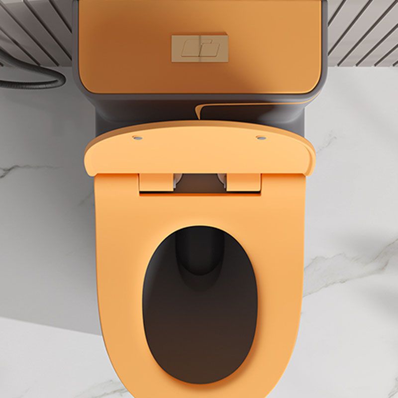 Orange Household Toilet Siphon Jet Toilet All-In-One Ceramic Toilet Clearhalo 'Bathroom Remodel & Bathroom Fixtures' 'Home Improvement' 'home_improvement' 'home_improvement_toilets' 'Toilets & Bidets' 'Toilets' 1200x1200_12f2f689-894c-497b-851d-eeec7a3f1d20