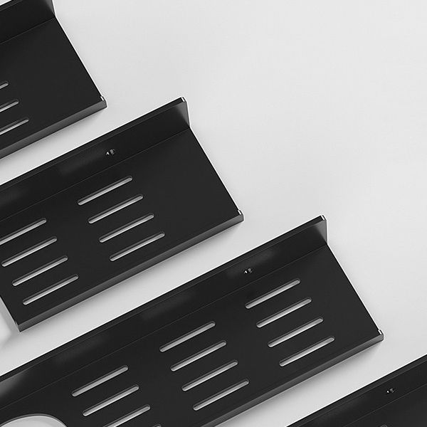 2-Piece Modern Style Bathroom Hardware Set Bath Shelf in Aluminum Clearhalo 'Bathroom Hardware Sets' 'Bathroom Hardware' 'Bathroom Remodel & Bathroom Fixtures' 'bathroom_hardware_sets' 'Home Improvement' 'home_improvement' 'home_improvement_bathroom_hardware_sets' 1200x1200_12f53576-fc88-4769-9e8e-8a730cfda425