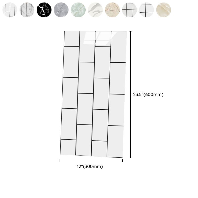 12" x 24" Marbling Single Tile Waterproof Backsplash Wall Tile for Bathroom Clearhalo 'Flooring 'Home Improvement' 'home_improvement' 'home_improvement_peel_stick_blacksplash' 'Peel & Stick Backsplash Tile' 'peel_stick_blacksplash' 'Walls & Ceilings' Walls and Ceiling' 1200x1200_131e33f1-8944-4709-97c0-ea99bc1ef37c