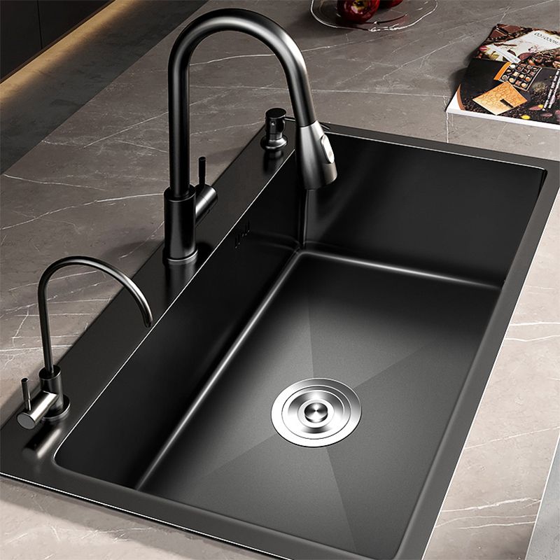 Contemporary Style Sink Set Stainless Steel Friction Resistant Quiet Sink Set for Kitchen Clearhalo 'Home Improvement' 'home_improvement' 'home_improvement_kitchen_sinks' 'Kitchen Remodel & Kitchen Fixtures' 'Kitchen Sinks & Faucet Components' 'Kitchen Sinks' 'kitchen_sinks' 1200x1200_134f8d8d-dfce-43f4-8262-ec46cc5b4da2