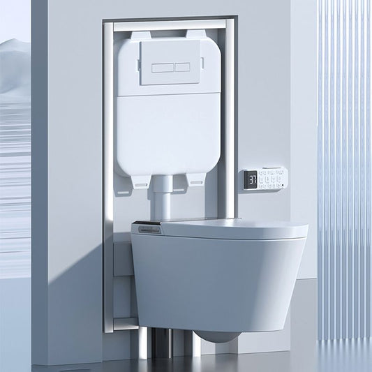 Contemporary White Elongated Wall Hung Toilet Set with Heated Seat Clearhalo 'Bathroom Remodel & Bathroom Fixtures' 'Bidets' 'Home Improvement' 'home_improvement' 'home_improvement_bidets' 'Toilets & Bidets' 1200x1200_13554d73-81f1-4598-ac26-e2a636df6c90