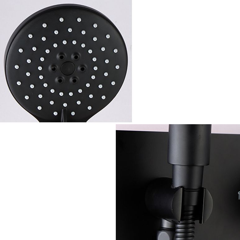 Modern Shower System Black Round Head Wall Mounted Shower Trim Clearhalo 'Bathroom Remodel & Bathroom Fixtures' 'Home Improvement' 'home_improvement' 'home_improvement_shower_faucets' 'Shower Faucets & Systems' 'shower_faucets' 'Showers & Bathtubs Plumbing' 'Showers & Bathtubs' 1200x1200_13650476-c3af-40f5-a95d-98ee0097c43a