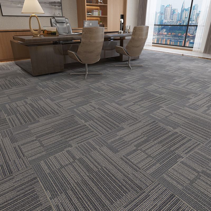 Carpet Tile Non-Skid Fade Resistant Striped Loose Lay Carpet Tiles Living Room Clearhalo 'Carpet Tiles & Carpet Squares' 'carpet_tiles_carpet_squares' 'Flooring 'Home Improvement' 'home_improvement' 'home_improvement_carpet_tiles_carpet_squares' Walls and Ceiling' 1200x1200_136ea571-a359-4f50-a234-6840dece71cf
