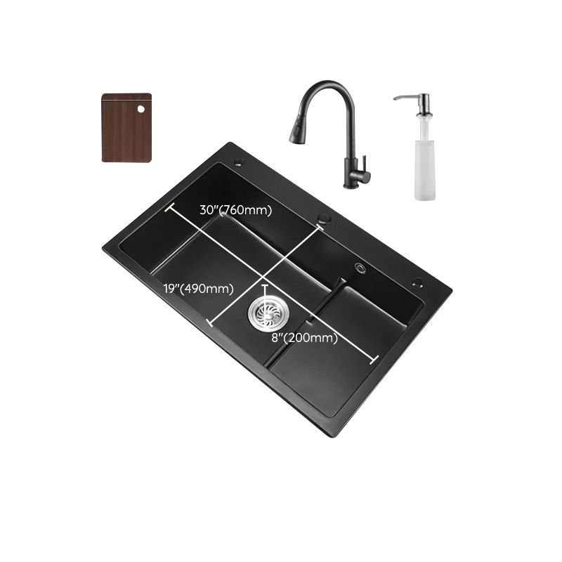 Modern Kitchen Sink White Pull-out Faucet Rectangular Anti-spill Kitchen Sink Clearhalo 'Home Improvement' 'home_improvement' 'home_improvement_kitchen_sinks' 'Kitchen Remodel & Kitchen Fixtures' 'Kitchen Sinks & Faucet Components' 'Kitchen Sinks' 'kitchen_sinks' 1200x1200_13712cc1-f3a3-461c-9294-056e0c78f070