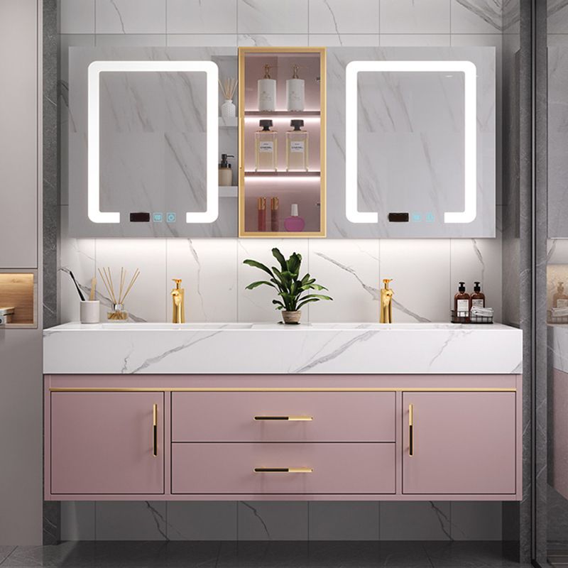 Modern Style Bathroom Vanity Set Solid Wood Bathroom Vanity Set Clearhalo 'Bathroom Remodel & Bathroom Fixtures' 'Bathroom Vanities' 'bathroom_vanities' 'Home Improvement' 'home_improvement' 'home_improvement_bathroom_vanities' 1200x1200_139be723-3bf5-4c32-ace1-9a2d8fdf0593