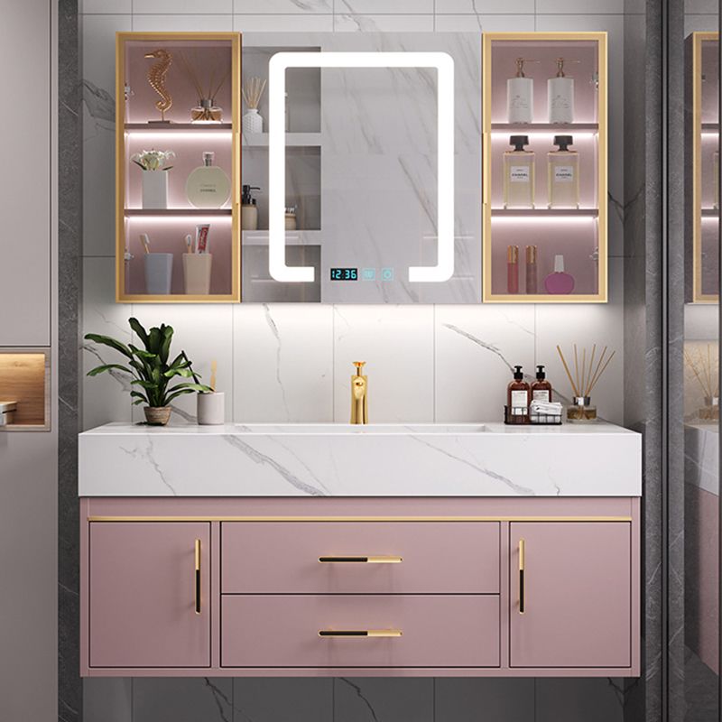 Modern Style Bathroom Vanity Set Solid Wood Bathroom Vanity Set Clearhalo 'Bathroom Remodel & Bathroom Fixtures' 'Bathroom Vanities' 'bathroom_vanities' 'Home Improvement' 'home_improvement' 'home_improvement_bathroom_vanities' 1200x1200_13a1fcd0-35d4-4291-a5b4-34d07dc9e327