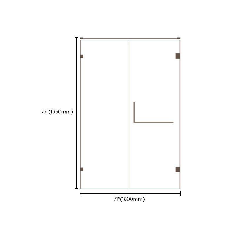 Minimalist Semi Frameless Door Hinged Tempered Glass Shower Door Clearhalo 'Bathroom Remodel & Bathroom Fixtures' 'Home Improvement' 'home_improvement' 'home_improvement_shower_tub_doors' 'Shower and Tub Doors' 'shower_tub_doors' 'Showers & Bathtubs' 1200x1200_13aa5e46-e4a4-414d-8c1a-96f8e985d86d