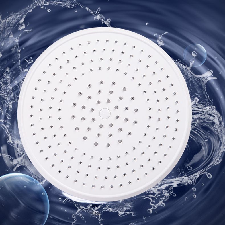 White Metal Shower Head Combo Modern Round Fixed Shower Head for Bathroom Clearhalo 'Bathroom Remodel & Bathroom Fixtures' 'Home Improvement' 'home_improvement' 'home_improvement_shower_heads' 'Shower Heads' 'shower_heads' 'Showers & Bathtubs Plumbing' 'Showers & Bathtubs' 1200x1200_13f4acaf-447e-4d74-957b-1706be0b641d