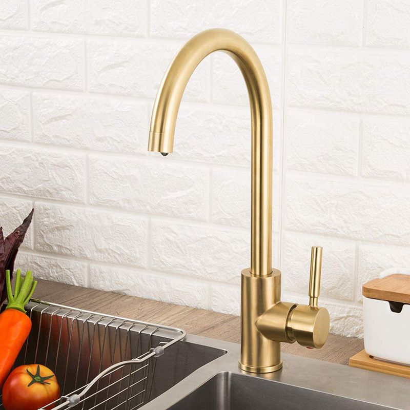 Traditional 1-Hole Pull Down Kitchen Faucet Single Handle Faucet Clearhalo 'Home Improvement' 'home_improvement' 'home_improvement_kitchen_faucets' 'Kitchen Faucets' 'Kitchen Remodel & Kitchen Fixtures' 'Kitchen Sinks & Faucet Components' 'kitchen_faucets' 1200x1200_14250a03-fa41-41c0-abdf-ab6f6742f094