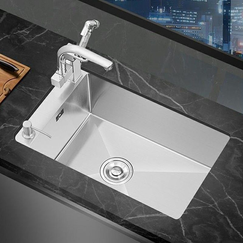 Contemporary Style Kitchen Sink Soundproof Design Kitchen Sink with Overflow Hole Clearhalo 'Home Improvement' 'home_improvement' 'home_improvement_kitchen_sinks' 'Kitchen Remodel & Kitchen Fixtures' 'Kitchen Sinks & Faucet Components' 'Kitchen Sinks' 'kitchen_sinks' 1200x1200_143dfd6e-b3aa-49cc-9f70-6f0d454a3503