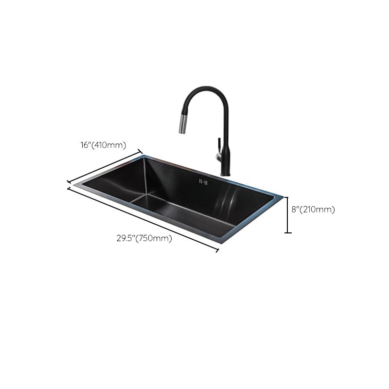 Black Single Bowl Kitchen Sink Stainless Steel Sink with Soap Dispenser Clearhalo 'Home Improvement' 'home_improvement' 'home_improvement_kitchen_sinks' 'Kitchen Remodel & Kitchen Fixtures' 'Kitchen Sinks & Faucet Components' 'Kitchen Sinks' 'kitchen_sinks' 1200x1200_146a5a50-3e8f-4a2e-ace3-bc685d5b9074