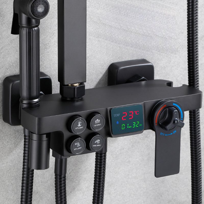 Contemporary Copper Shower System Wall Mounted Shower System with Hand Shower Clearhalo 'Bathroom Remodel & Bathroom Fixtures' 'Home Improvement' 'home_improvement' 'home_improvement_shower_faucets' 'Shower Faucets & Systems' 'shower_faucets' 'Showers & Bathtubs Plumbing' 'Showers & Bathtubs' 1200x1200_1483ac87-12a4-4b3f-a19a-938087b3f9a6