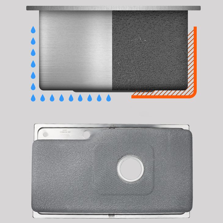 Stainless Steel 1 Holes Sink Contemporary Kitchen Sink with Basket Strainer Clearhalo 'Home Improvement' 'home_improvement' 'home_improvement_kitchen_sinks' 'Kitchen Remodel & Kitchen Fixtures' 'Kitchen Sinks & Faucet Components' 'Kitchen Sinks' 'kitchen_sinks' 1200x1200_148da40c-d40e-4397-a1af-784b7cd3acd4