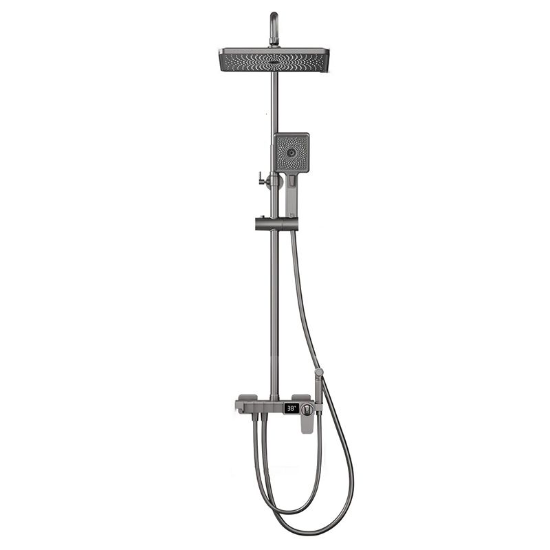 Modern Style Shower System Copper Spot Resist Wall Mounted Shower System Clearhalo 'Bathroom Remodel & Bathroom Fixtures' 'Home Improvement' 'home_improvement' 'home_improvement_shower_faucets' 'Shower Faucets & Systems' 'shower_faucets' 'Showers & Bathtubs Plumbing' 'Showers & Bathtubs' 1200x1200_1493dc1d-621e-4ea9-8a08-d9bb659037b6