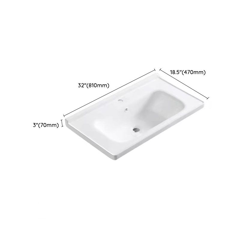 Modern Drop-in Bathroom Sink Porcelain with Overflow Basin Sink(Not Included Faucet) Clearhalo 'Bathroom Remodel & Bathroom Fixtures' 'Bathroom Sinks & Faucet Components' 'Bathroom Sinks' 'bathroom_sink' 'Home Improvement' 'home_improvement' 'home_improvement_bathroom_sink' 1200x1200_14a5ab33-9eef-4d4d-88bb-e1cd85f84e7f