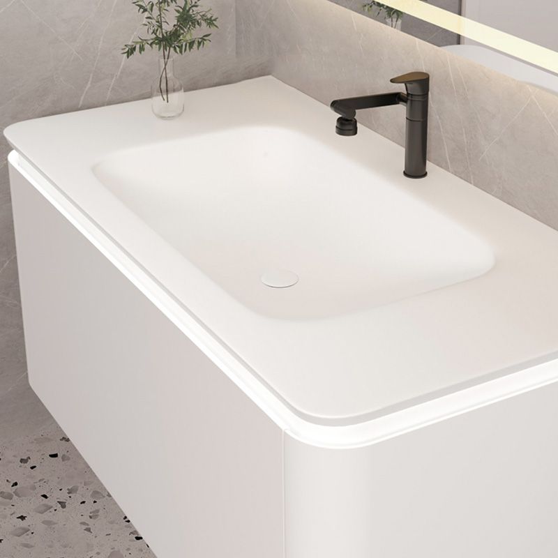 Wall Mounted Bathroom Vanity Mirror Drawer Single Sink Wood Rectangular in White Clearhalo 'Bathroom Remodel & Bathroom Fixtures' 'Bathroom Vanities' 'bathroom_vanities' 'Home Improvement' 'home_improvement' 'home_improvement_bathroom_vanities' 1200x1200_14a93451-5969-4dd4-b98c-3451416d11ef