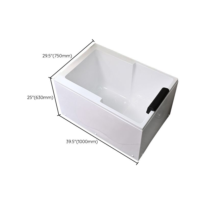 Back to Wall Soaking Bath Modern Rectangular Antique Finish Bath Tub Clearhalo 'Bathroom Remodel & Bathroom Fixtures' 'Bathtubs' 'Home Improvement' 'home_improvement' 'home_improvement_bathtubs' 'Showers & Bathtubs' 1200x1200_14baa49a-49d8-4280-b5ec-2210c7a05768
