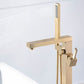 Floor Mounted Metal Freestanding Tub Filler Swivel Freestanding Tub Filler Trim in Gold Clearhalo 'Bathroom Remodel & Bathroom Fixtures' 'Bathtub Faucets' 'bathtub_faucets' 'Home Improvement' 'home_improvement' 'home_improvement_bathtub_faucets' 1200x1200_14c4b3d8-1b71-47a4-9a07-7a4dd2b77cd1