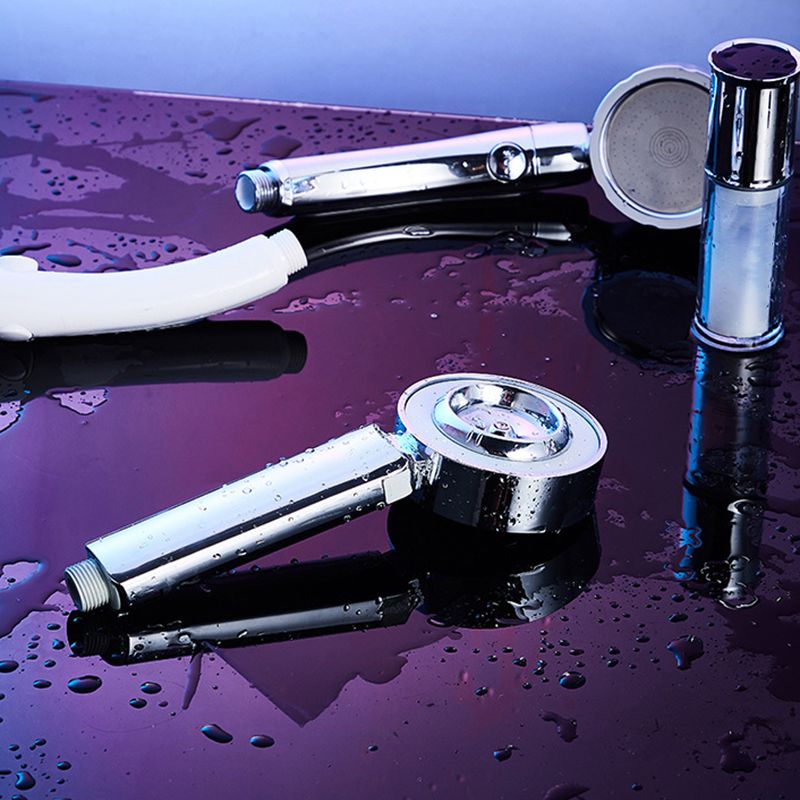 Contemporary Wall Mounted Shower Head Combo Chrome Round Hand Shower Clearhalo 'Bathroom Remodel & Bathroom Fixtures' 'Home Improvement' 'home_improvement' 'home_improvement_shower_heads' 'Shower Heads' 'shower_heads' 'Showers & Bathtubs Plumbing' 'Showers & Bathtubs' 1200x1200_14cfa4b5-ffae-4b81-bf53-7f7db2b27e47