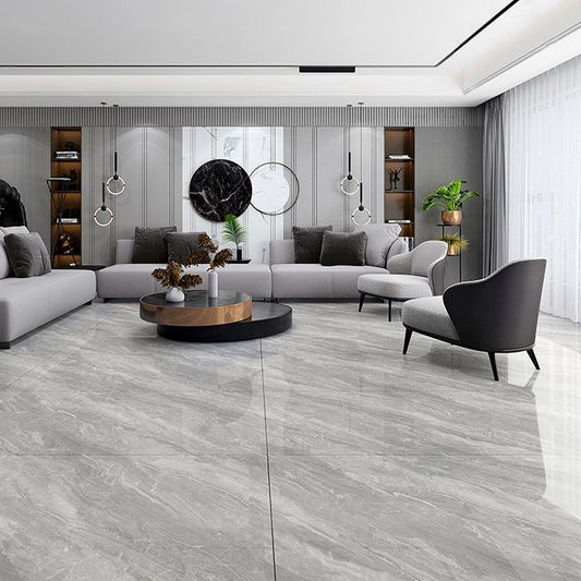 Floor Tile Marble Print Rectangle Living Room Porcelain Tile Clearhalo 'Floor Tiles & Wall Tiles' 'floor_tiles_wall_tiles' 'Flooring 'Home Improvement' 'home_improvement' 'home_improvement_floor_tiles_wall_tiles' Walls and Ceiling' 1200x1200_14ec2099-b092-4ca9-8061-06d0394904f4