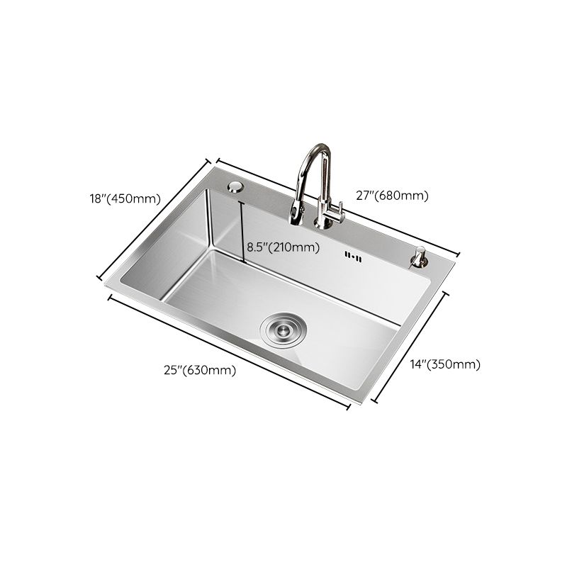 Stainless Steel Drop-In Kitchen Sink Single Bowl Sink with 3 Holes Clearhalo 'Home Improvement' 'home_improvement' 'home_improvement_kitchen_sinks' 'Kitchen Remodel & Kitchen Fixtures' 'Kitchen Sinks & Faucet Components' 'Kitchen Sinks' 'kitchen_sinks' 1200x1200_14f47763-b4da-45db-a178-c977fb29de00