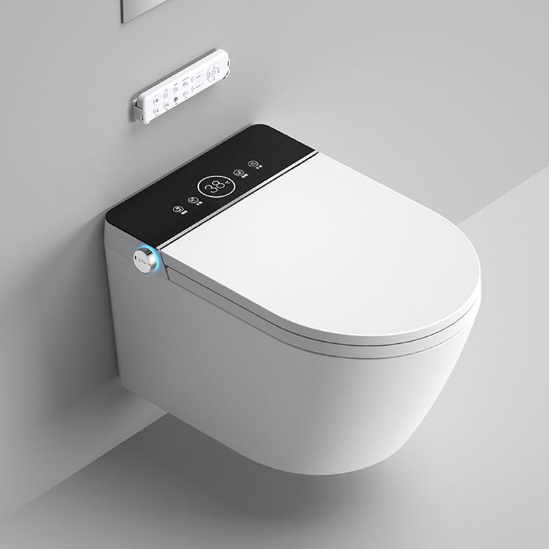 Elongated Wall Mounted Bidet with Heated Seat White 12.20" High Temperature Control Bidet Clearhalo 'Bathroom Remodel & Bathroom Fixtures' 'Bidets' 'Home Improvement' 'home_improvement' 'home_improvement_bidets' 'Toilets & Bidets' 1200x1200_152c3eff-56a0-43a0-b0a7-ae79e3ca8f1f