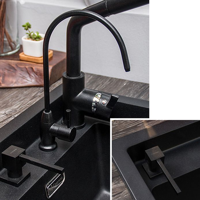 Stone Farmhouse Kitchen Sink Single Bowl Drop-In Sink with Basket Strainer Clearhalo 'Home Improvement' 'home_improvement' 'home_improvement_kitchen_sinks' 'Kitchen Remodel & Kitchen Fixtures' 'Kitchen Sinks & Faucet Components' 'Kitchen Sinks' 'kitchen_sinks' 1200x1200_15672182-b09c-4f10-88c1-24a084bbcb80