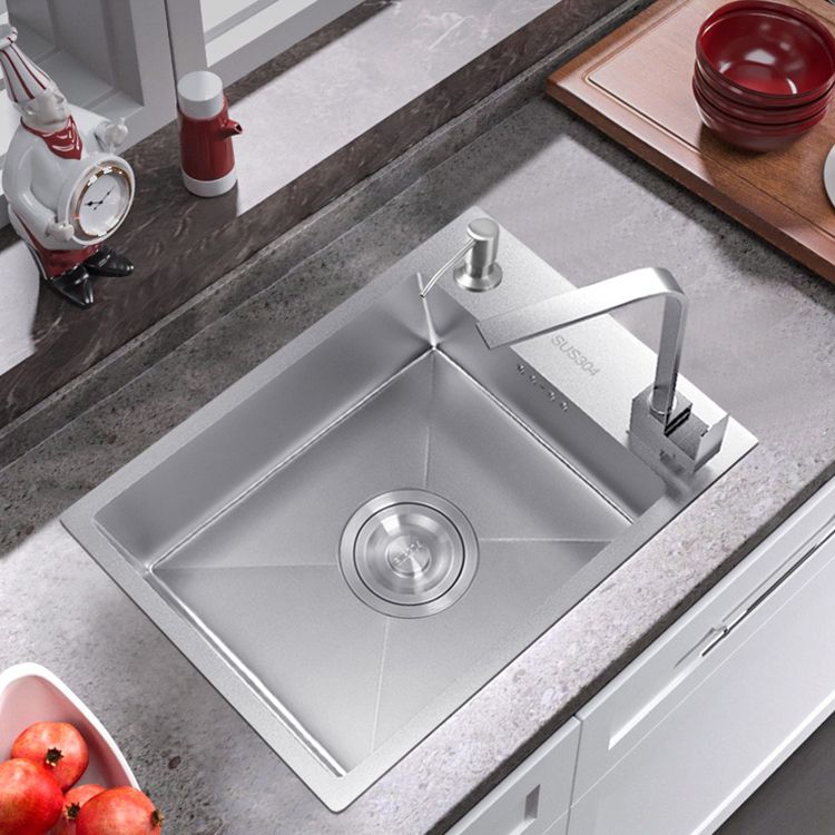 Contemporary Style Kitchen Sink Stainless Steel Rectangle Kitchen Sink Clearhalo 'Home Improvement' 'home_improvement' 'home_improvement_kitchen_sinks' 'Kitchen Remodel & Kitchen Fixtures' 'Kitchen Sinks & Faucet Components' 'Kitchen Sinks' 'kitchen_sinks' 1200x1200_1577d661-8470-4db7-8aff-baf0eb43e97e