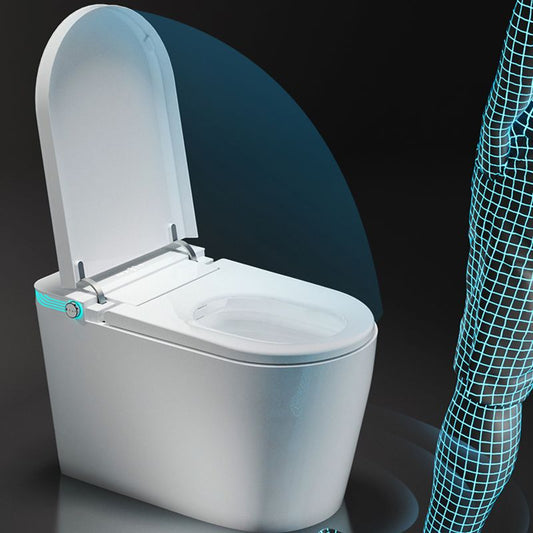 Electric Heated Smart Toilet Bidet Seat in Cotton White of 16.1" W Clearhalo 'Bathroom Remodel & Bathroom Fixtures' 'Bidets' 'Home Improvement' 'home_improvement' 'home_improvement_bidets' 'Toilets & Bidets' 1200x1200_15839197-68bb-4496-affc-96412205e277