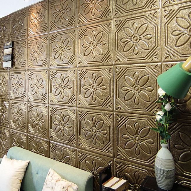 Modern Wall Panel Floral 3D Print Peel and Stick Waterproof Wall Panels Clearhalo 'Flooring 'Home Improvement' 'home_improvement' 'home_improvement_wall_paneling' 'Wall Paneling' 'wall_paneling' 'Walls & Ceilings' Walls and Ceiling' 1200x1200_1585b3f8-d247-4ada-9872-6c09d09c1549