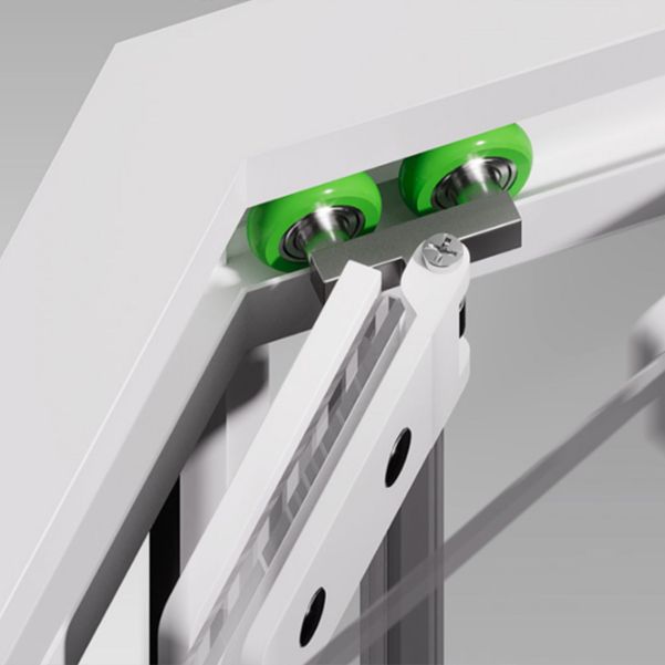 Neo-Angle Clear Tempered Shower Enclosure Framed Double Sliding Shower Kit Clearhalo 'Bathroom Remodel & Bathroom Fixtures' 'Home Improvement' 'home_improvement' 'home_improvement_shower_stalls_enclosures' 'Shower Stalls & Enclosures' 'shower_stalls_enclosures' 'Showers & Bathtubs' 1200x1200_159090ee-983c-4bad-b9b8-6d3502fb4059