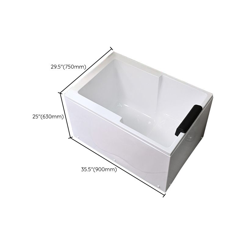Back to Wall Soaking Bath Modern Rectangular Antique Finish Bath Tub Clearhalo 'Bathroom Remodel & Bathroom Fixtures' 'Bathtubs' 'Home Improvement' 'home_improvement' 'home_improvement_bathtubs' 'Showers & Bathtubs' 1200x1200_159305b6-879a-4591-93eb-8647899f3aa1