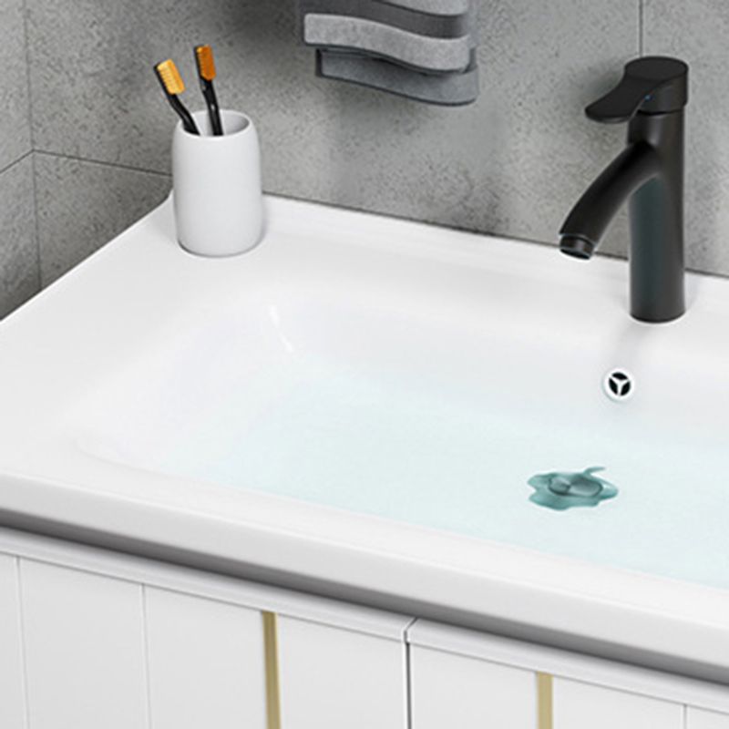 Metal Sink Vanity Freestanding Bathroom Sink Vanity with Single Sink Clearhalo 'Bathroom Remodel & Bathroom Fixtures' 'Bathroom Vanities' 'bathroom_vanities' 'Home Improvement' 'home_improvement' 'home_improvement_bathroom_vanities' 1200x1200_159fe0ad-2fa9-4335-904a-8dc06c356da1