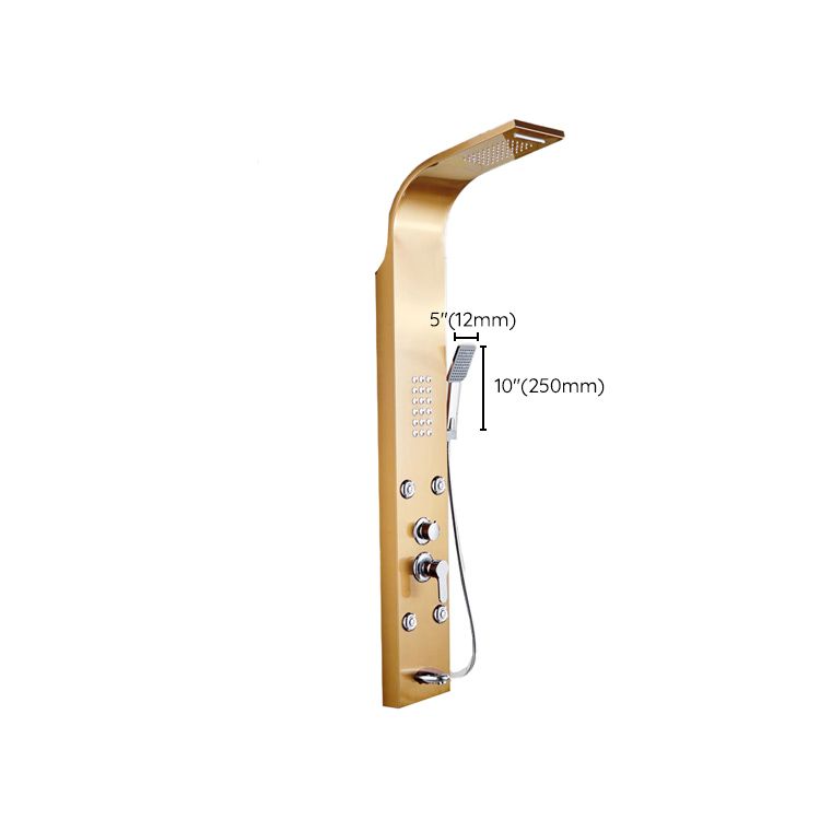 Adjustable Spray Pattern Shower System with Hand Shower Wall Mounted Shower Set Clearhalo 'Bathroom Remodel & Bathroom Fixtures' 'Home Improvement' 'home_improvement' 'home_improvement_shower_faucets' 'Shower Faucets & Systems' 'shower_faucets' 'Showers & Bathtubs Plumbing' 'Showers & Bathtubs' 1200x1200_15ac12d0-0188-4708-ba07-1cd5adefaed9