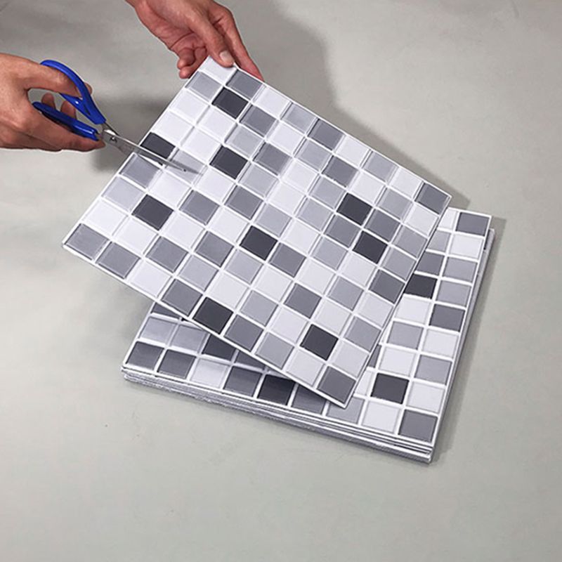 Tile-Peel & Stick Square Mosaic PVC Stain Resistant Peel and Stick Tiles for Shower 5 Pack Clearhalo 'Flooring 'Home Improvement' 'home_improvement' 'home_improvement_peel_stick_blacksplash' 'Peel & Stick Backsplash Tile' 'peel_stick_blacksplash' 'Walls & Ceilings' Walls and Ceiling' 1200x1200_15c3140d-a99f-4516-b8ee-020a3bbc35b6