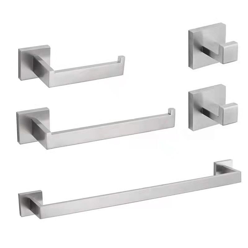 Stainless Steel Bathroom Accessory As Individual Or As a Set Modern Bathroom Set Clearhalo 'Bathroom Hardware Sets' 'Bathroom Hardware' 'Bathroom Remodel & Bathroom Fixtures' 'bathroom_hardware_sets' 'Home Improvement' 'home_improvement' 'home_improvement_bathroom_hardware_sets' 1200x1200_15d43c82-e2ae-46ad-ac8b-da39d3120468