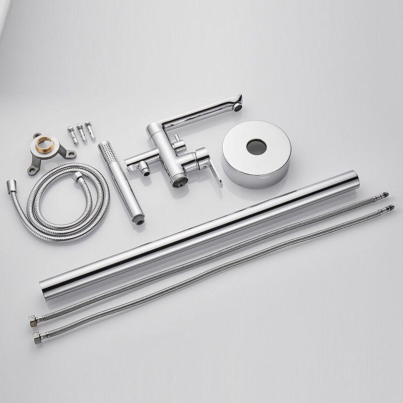 Floor Mounted Freestanding Tub Filler One Hold Metal Freestanding Tub Filler Trim Clearhalo 'Bathroom Remodel & Bathroom Fixtures' 'Bathtub Faucets' 'bathtub_faucets' 'Home Improvement' 'home_improvement' 'home_improvement_bathtub_faucets' 1200x1200_15da866c-c058-4ac4-ab99-fb24d09c2767