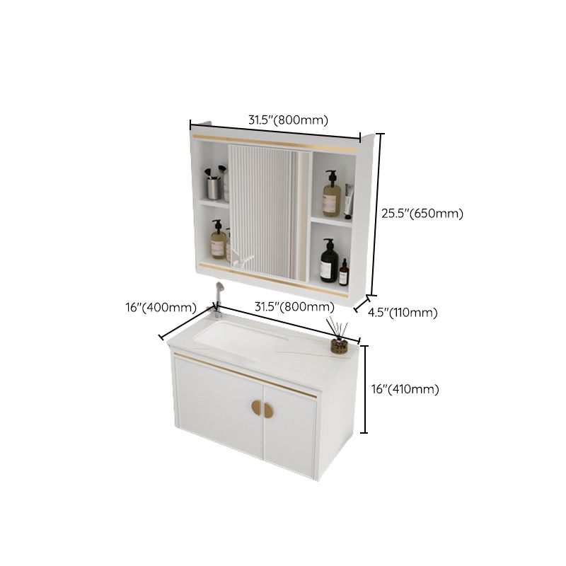 Gorgeous Sink Cabinet Free-standing Standard Space Saver Vanity with Mirror Clearhalo 'Bathroom Remodel & Bathroom Fixtures' 'Bathroom Vanities' 'bathroom_vanities' 'Home Improvement' 'home_improvement' 'home_improvement_bathroom_vanities' 1200x1200_15ddf515-ff65-4a96-af21-a2de245023b9