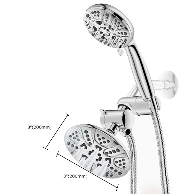 Contemporary Shower Combo Dual Shower Head Chrome Ceiling Mounted Round Shower Head Clearhalo 'Bathroom Remodel & Bathroom Fixtures' 'Home Improvement' 'home_improvement' 'home_improvement_shower_heads' 'Shower Heads' 'shower_heads' 'Showers & Bathtubs Plumbing' 'Showers & Bathtubs' 1200x1200_15e75d79-e278-491f-a496-b3241f7c12dd
