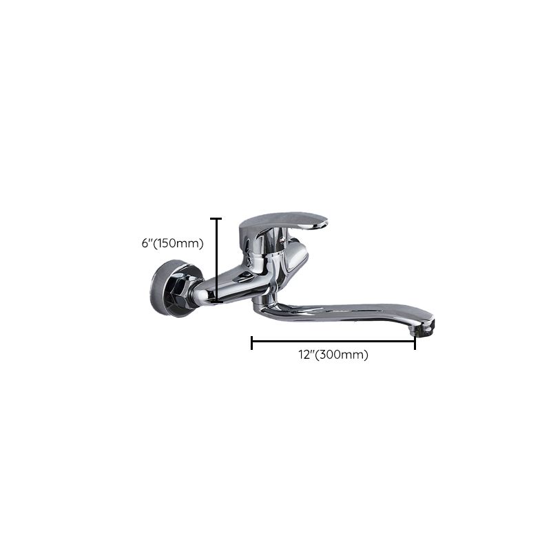 Modern Kitchen Tub Faucet Knob Two Handle Wall Mounted Faucet Clearhalo 'Home Improvement' 'home_improvement' 'home_improvement_kitchen_faucets' 'Kitchen Faucets' 'Kitchen Remodel & Kitchen Fixtures' 'Kitchen Sinks & Faucet Components' 'kitchen_faucets' 1200x1200_15e76eb8-c354-4cef-bc33-8435dc9f104b