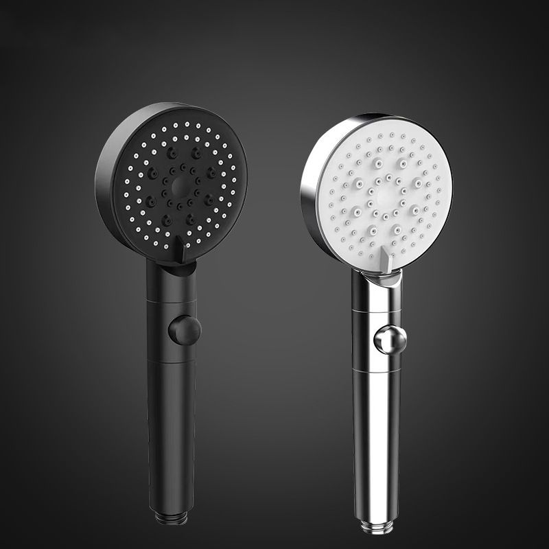 Round Pressurized Shower Head 6-Setting Adjustable Water Flow Handheld Shower Head Clearhalo 'Bathroom Remodel & Bathroom Fixtures' 'Home Improvement' 'home_improvement' 'home_improvement_shower_heads' 'Shower Heads' 'shower_heads' 'Showers & Bathtubs Plumbing' 'Showers & Bathtubs' 1200x1200_15eb9db5-b7ea-4239-95bf-d0a53e2398fd