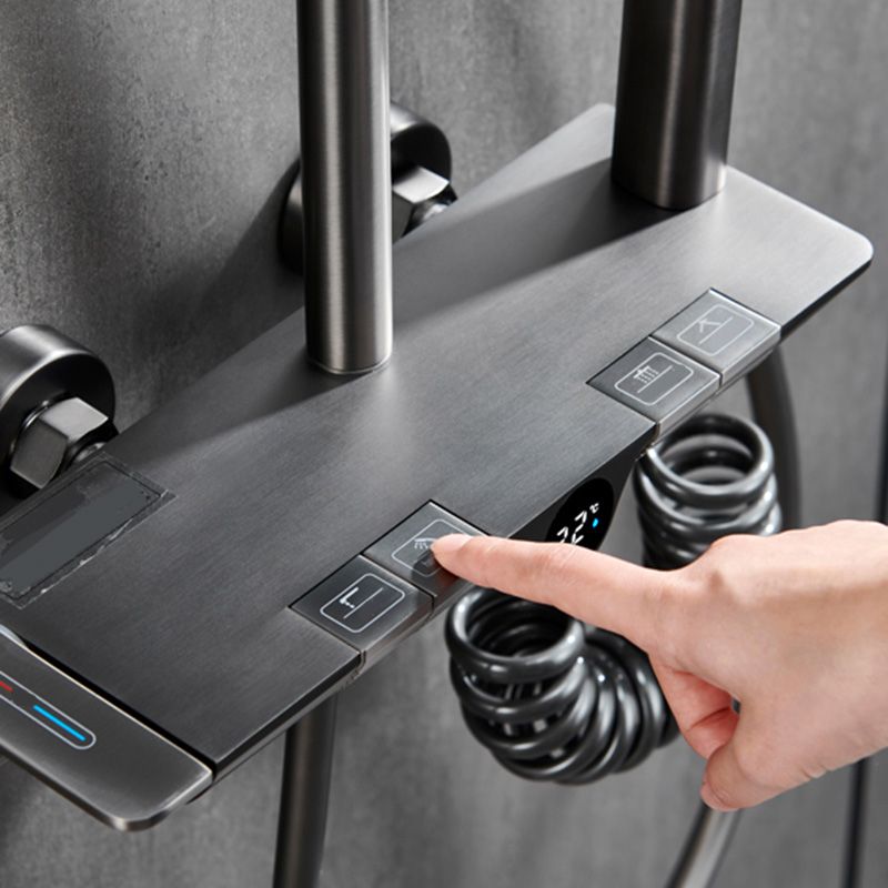 Modern Shower Set Slide Bar Dual Shower Head Thermostatic Wall Mounted Shower System Clearhalo 'Bathroom Remodel & Bathroom Fixtures' 'Home Improvement' 'home_improvement' 'home_improvement_shower_faucets' 'Shower Faucets & Systems' 'shower_faucets' 'Showers & Bathtubs Plumbing' 'Showers & Bathtubs' 1200x1200_15f9bd5c-6e6d-4be8-9f11-0cef46267bc7