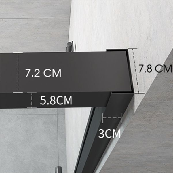 Frame Single Sliding Shower Door Transparent 8mm Tempered Shower Bath Door Clearhalo 'Bathroom Remodel & Bathroom Fixtures' 'Home Improvement' 'home_improvement' 'home_improvement_shower_tub_doors' 'Shower and Tub Doors' 'shower_tub_doors' 'Showers & Bathtubs' 1200x1200_1618be82-248a-41b7-bb1d-1307008733fb