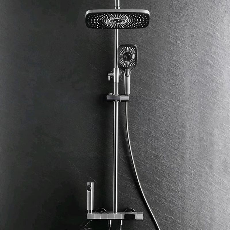 Bathroom Shower System Square Handheld Shower Head Wall Mounted Shower Trim Clearhalo 'Bathroom Remodel & Bathroom Fixtures' 'Home Improvement' 'home_improvement' 'home_improvement_shower_faucets' 'Shower Faucets & Systems' 'shower_faucets' 'Showers & Bathtubs Plumbing' 'Showers & Bathtubs' 1200x1200_16190fb1-b5d8-42ee-a7c6-2131dc1459f5