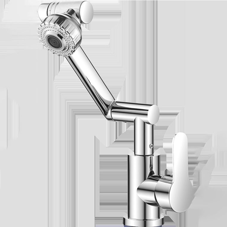 Kitchen Faucet Universal Head Rod Handle Kitchen Faucet Hot and Cold Controlled Faucet Clearhalo 'Home Improvement' 'home_improvement' 'home_improvement_kitchen_faucets' 'Kitchen Faucets' 'Kitchen Remodel & Kitchen Fixtures' 'Kitchen Sinks & Faucet Components' 'kitchen_faucets' 1200x1200_16332675-6ef2-4ef7-94fa-f0797bc453d9