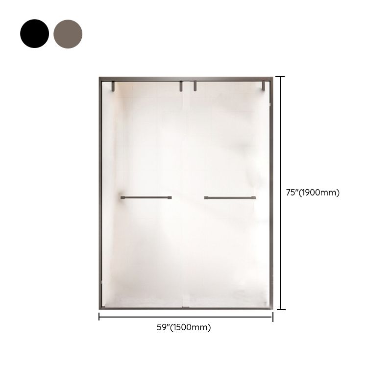 Simple In-line Shower Door Glass and Metal Bathroom Shower Bath Door Clearhalo 'Bathroom Remodel & Bathroom Fixtures' 'Home Improvement' 'home_improvement' 'home_improvement_shower_tub_doors' 'Shower and Tub Doors' 'shower_tub_doors' 'Showers & Bathtubs' 1200x1200_1637b28a-3ad1-4c01-886b-adb7b87d70d7