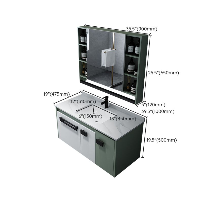 Glam Wood Sink Vanity Wood Wall Mount Bathroom Vanity with Mirror Clearhalo 'Bathroom Remodel & Bathroom Fixtures' 'Bathroom Vanities' 'bathroom_vanities' 'Home Improvement' 'home_improvement' 'home_improvement_bathroom_vanities' 1200x1200_16421006-7520-42e1-8309-437d04ff2dba