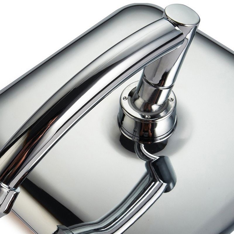 Modern Square Shower Head Combo Chrome Rain Fall Shower Head Clearhalo 'Bathroom Remodel & Bathroom Fixtures' 'Home Improvement' 'home_improvement' 'home_improvement_shower_heads' 'Shower Heads' 'shower_heads' 'Showers & Bathtubs Plumbing' 'Showers & Bathtubs' 1200x1200_1659983a-b402-4a78-9341-77337387b9e6