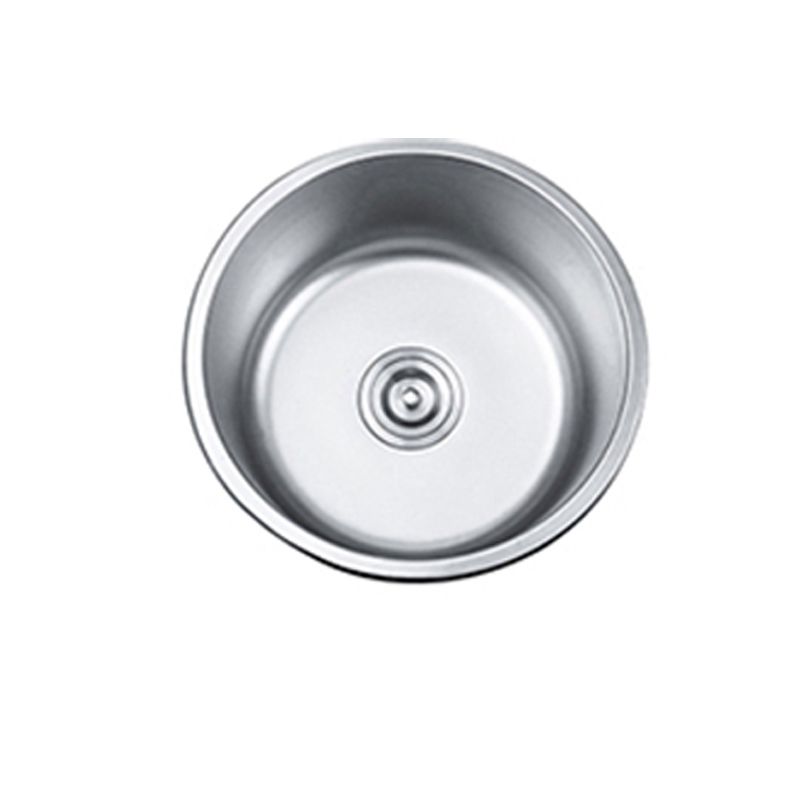 Round Single Bowl Kitchen Sink Stainless Steel Sink with Drain Strainer Kit Clearhalo 'Home Improvement' 'home_improvement' 'home_improvement_kitchen_sinks' 'Kitchen Remodel & Kitchen Fixtures' 'Kitchen Sinks & Faucet Components' 'Kitchen Sinks' 'kitchen_sinks' 1200x1200_165ff98f-6ff2-482e-bce9-e9d32172f754